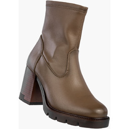 Botki Damskie Ekoskóra Buty Ocieplane Na Masywnym Obcasie