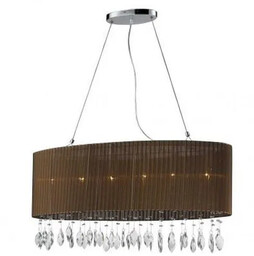 Lampa wisząca abażur SIDNEY brązowa AZ1839 - Azzardo