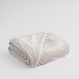 Jednokolorowy koc z wytłoczonym wzorem Violineos 150x200 cm