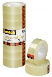 Taśma klejąca 19/33 SCOTCH TRANSPARENT 550 transparentna 8szt.