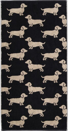 Cawo Ręcznik We love Dogs Schwarz/Beige Komplet