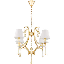 ŻYRANDOL LAMPA WISZĄCA KRYSZTAŁOWA ZŁOTA VENISIA W4