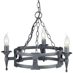 Żyrandol SAXON SAX3 BLK/SIL Elstead