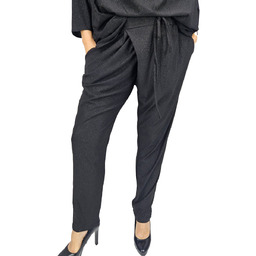 Eleganckie luźne spodnie kopertowe z wiązaniem w pasie