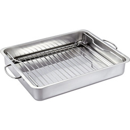 Brytfanna Style Stalowa z rusztem 40 31,5 6,5cm