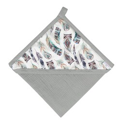Babymatex Okrycie kąpielowe 85x85 Muslin grafitowe 8 ręcznik
