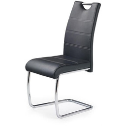 Krzesło na płozie ekoskóra czarne K211