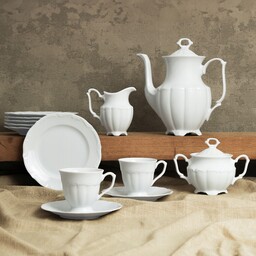 Serwis Kawowy na 12 osób do Zmywarki Biały