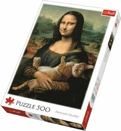 Trefl Puzzle Mona Lisa z kotem, 500 elementów