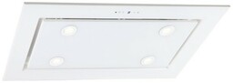 TOFLESZ Okap sufitowy 120cm LUXOR GLASS biały mat,