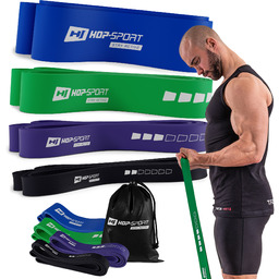 Zestaw 4 gum oporowych 12-80 kg taśmy power