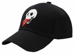 Czapka z Daszkiem, Czarna z Haftem Czaszka