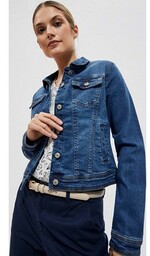 Kurtka jeansowa damska w kolorze niebieskim 4014, Kolor