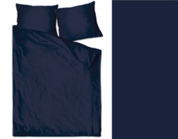 Greno Pościel satynowa 140x200 denim jednobarwna Bielbaw