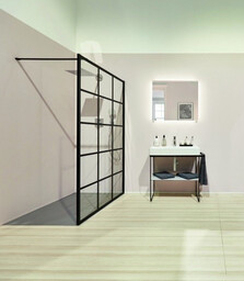 KERMI XDWW2120203PK Kermi Walk-In Dark Edition 1200x2000 przezroczyste