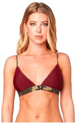 strój kąpielowy FOX - Dark Forest Top Cranberry
