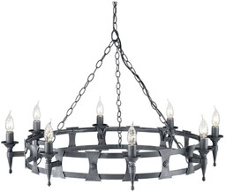 Żyrandol SAXON SAX8 BLK/SIL Elstead