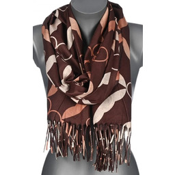 Szalik damski jesienno zimowy KWIATKI na prezent AX-146-4