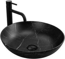 REA-U3301 Fibo Black Matt Umywalka nablatowa