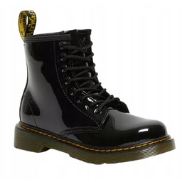 Dr.martens Botki Skórzane Lakierowane Dziecięce Czarne 29 Jra
