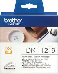 Brother DK-11219 białe etykiety papierowe okrągłe 12 mm