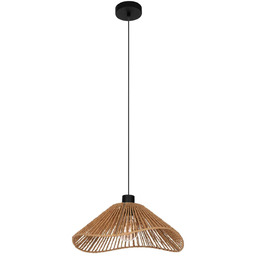 EGLO Lampa wisząca Lavister, czarny/naturalny, papier