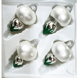 Bombki szklane grzybki 4 sztuki Ręcznie zdobione. Produkt