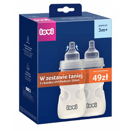 Zestaw 2 x Butelka antykolkowa LOVI Medical+ 250