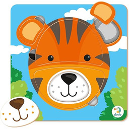 Puzzle dla małych dzieci, 5 sztuk, tygrys