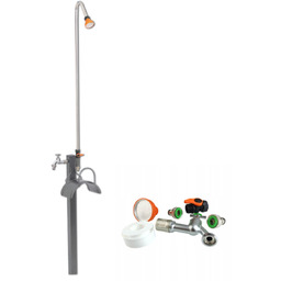 Zestaw na stojaku - prysznic, kran ogrodowy, wieszak