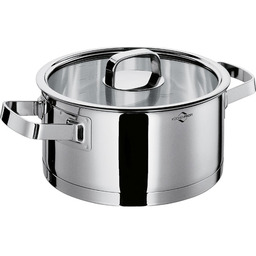 Garnek San Remo niski ze stali nierdzewnej szklaną