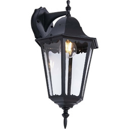 Kaja lampa ścienna LOZANA czarny/rustykalne złoto metal/szkło E27