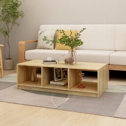 vidaXL Stolik kawowy, 110x50x34 cm, lite drewno sosnowe