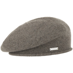 Beret Baskijski z Kaszmirem Lasuna by Seeberger, szarobrązowy,