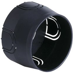 Puszka montażowa do ściany twardej, fi 60, czarna