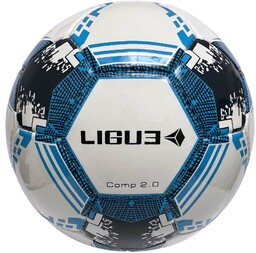 Piłka nożna Ligue Comp 2.0 white-navy-blue roz.5