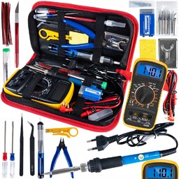 Lutownica Zestaw Narzędzi Do Lutowania 40 Elementów Multimetr