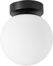 PLAFON LAMPA SUFITOWA NOWOCZESNA CZARNA BIAŁA KULA FREDICA