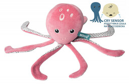 Hencz Toys, Przytulanka Tari Szumiąca Ośmiornica, różowa pastelowa