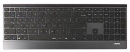 Rapoo, Klawiatura bezprzewodowa multi-mode E9500m ui, Czarny