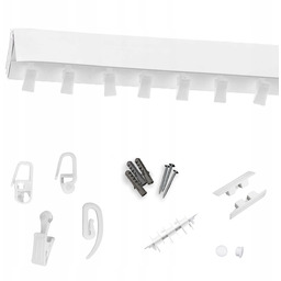 Karnisz sufitowy z osłoną Szyna sufitowa pojedyncza Pcv