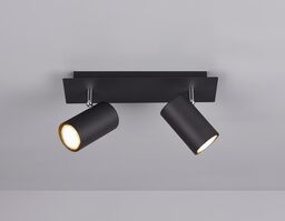 Trio 2-płomienna lampa sufitowa Marley 802400232 czarne reflektorki