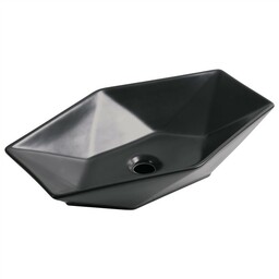 Czarna umywalka nablatowa 58 cm KR-570 BLM Kerra