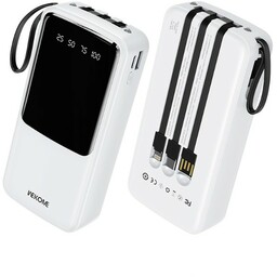 Wekome Powerbank 20000 mAh z wbudowanym kablem USB-C
