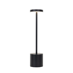 Lampa stołowa zewnętrzna czarna z LED i ściemniaczem