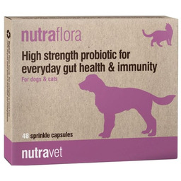 NUTRAVET Nutraflora 48 kapsułek probiotyk wspomagający jelita