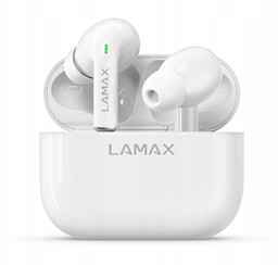 Białe Bezprzewodowe Dokanałowe Słuchawki Lamax Dotyk Bluetooth 5.1