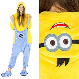 Przebranie Minionek Pluszowe Onesie Minionki Dres Piżama Śmieszna
