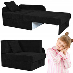 Narożnik lewy lub prawy BONI kanapa rozsuwana CZARNA