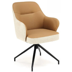 Edinos Brązowy obrotowy fotel tapicerowany S5-N71